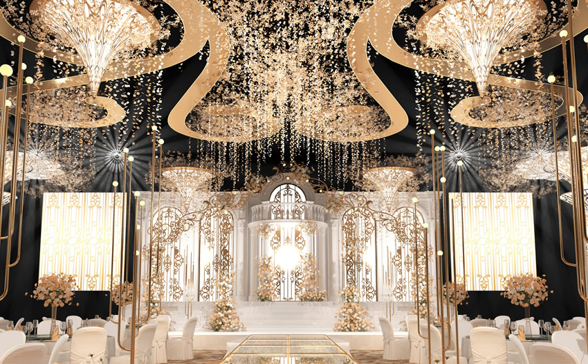 思茅花木兰喜事汇金色大厅效果展示